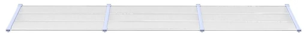 Στέγαστρο Πόρτας Γκρι &amp; Διαφανές 358,5x90 εκ από Πολυκαρβονικό - Διαφανές