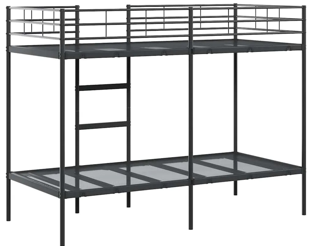 vidaXL Κουκέτα χωρίς στρώμα Μαύρο 90x200 cm Ατσάλι