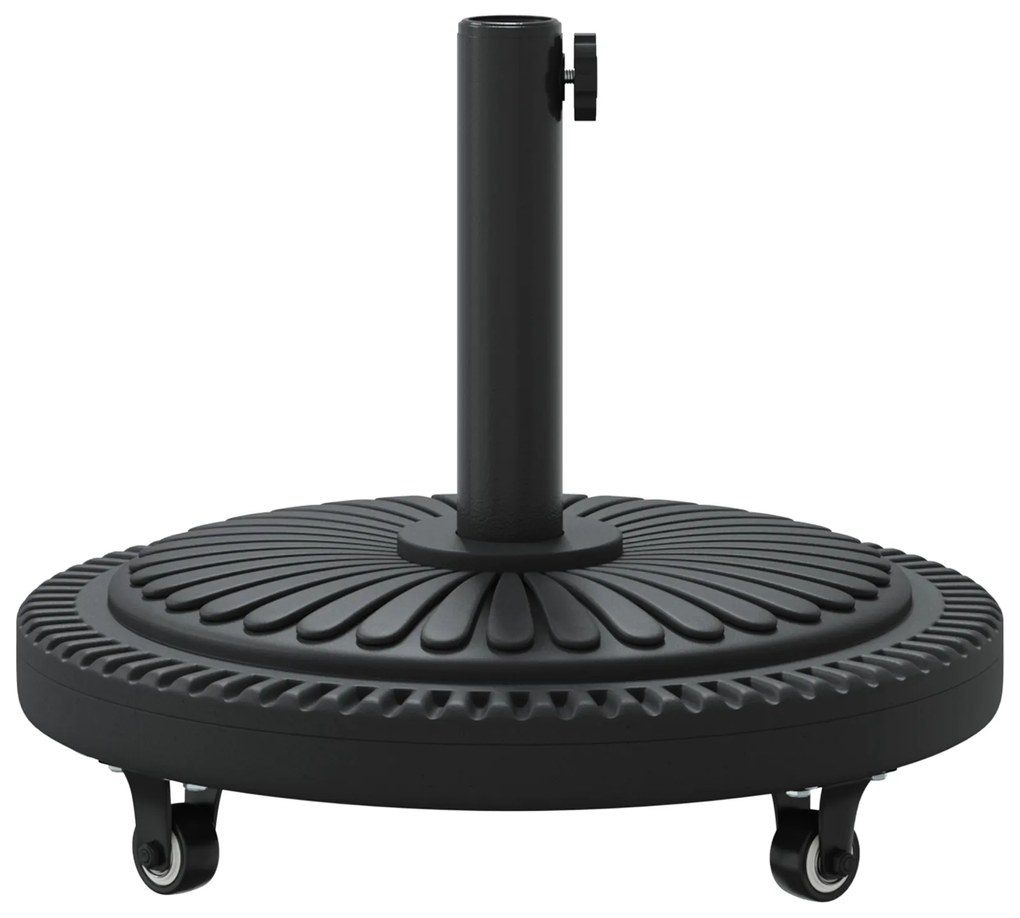 vidaXL Βάση ομπρέλας με ρόδες για πόλους Ø38-48mm, 13kg.
