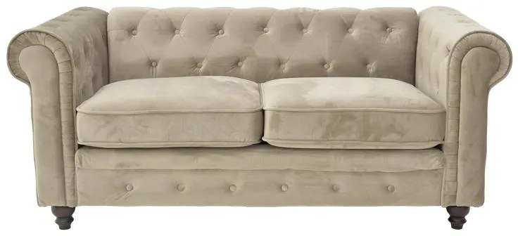Kαναπές διθέσιος Incredible βελούδο μπεζ 160x84x67εκ 160x67x84 εκ.