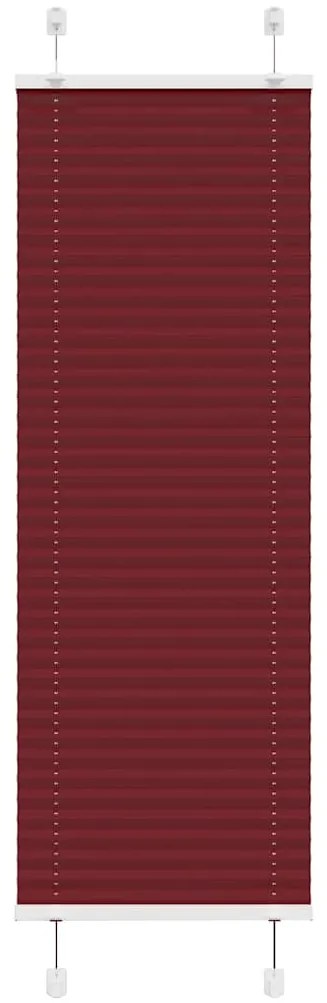 vidaXL Πλισέ περσίδα Μπορντό κόκκινο 40x150 cm Πλάτος υφάσματος