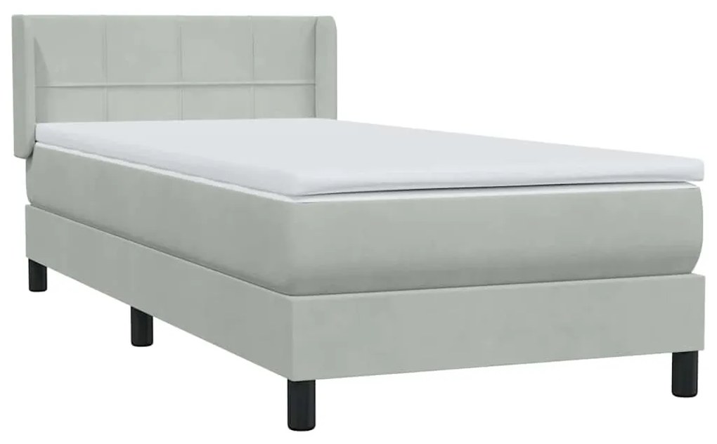 ΚΡΕΒΑΤΙ BOXSPRING ΜΕ ΣΤΡΩΜΑ ΑΝΟΙΧΤΟ ΓΚΡΙ 80X210 ΕΚ. ΒΕΛΟΥΔΙΝΟ 3318093