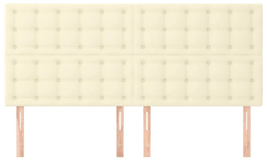 vidaXL Κεφαλάρια Κρεβατιού 4 τεμ. Κρεμ 100x5x78/88 εκ. Συνθετικό Δέρμα