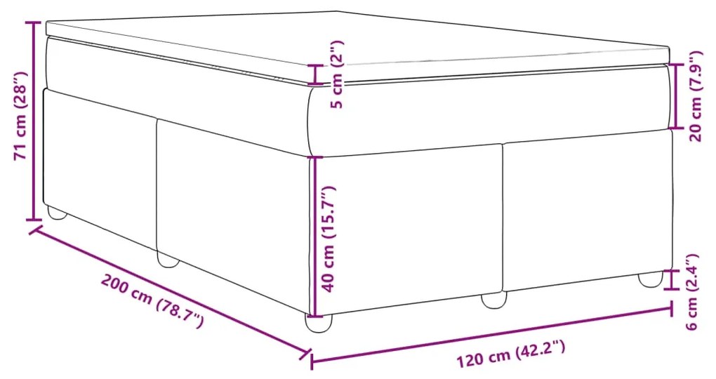 ΚΡΕΒΑΤΙ BOXSPRING ΜΕ ΣΤΡΩΜΑ TAUPE 120X200 ΕΚ. ΥΦΑΣΜΑΤΙΝΟ 3285370