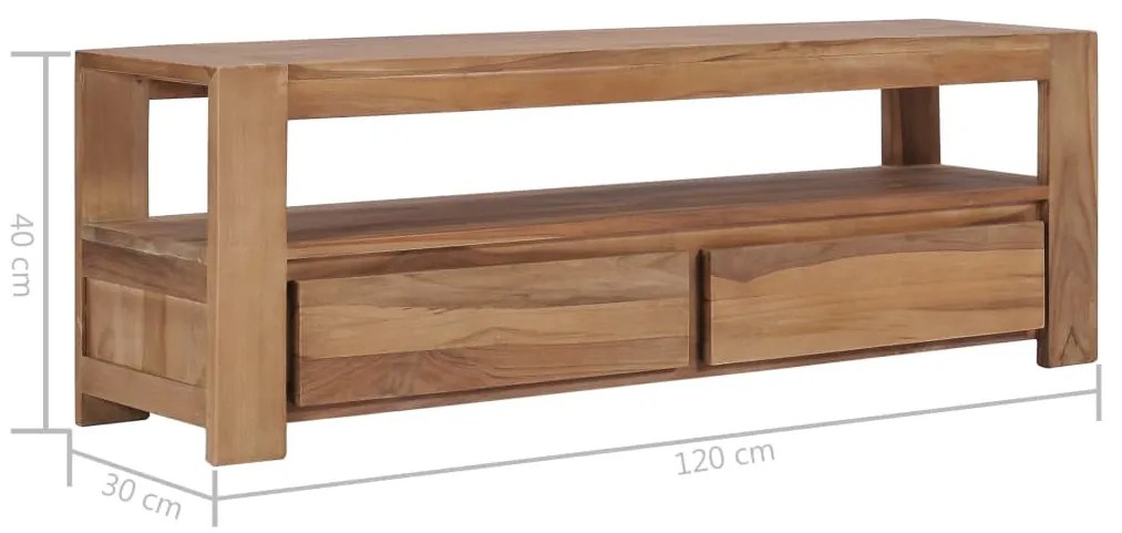 ΈΠΙΠΛΟ ΤΗΛΕΟΡΑΣΗΣ 120 X 30 X 40 ΕΚ. ΑΠΟ ΜΑΣΙΦ ΞΥΛΟ TEAK 286277