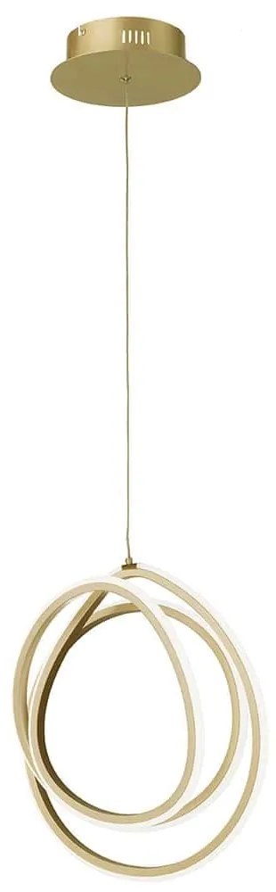 Φωτιστικό Οροφής Led SO.GOLDEN/35 28W 3000K 2800Lm Φ31x38/130cm Gold Ondaluce Metal