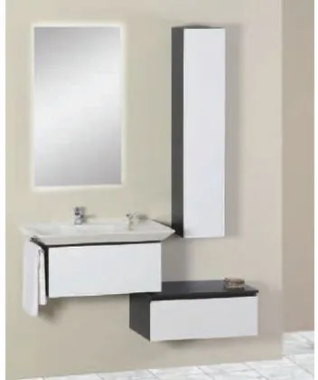 Pro Bagno Σετ Έπιπλα Μπάνιου 2τμχ. Πάγκος με Νιπτήρα & Καθρέπτη 80x42x37cm Pro Bagno Elite Κλωνάς 971A Με Επιλογή Χρώματος BEST-8080552