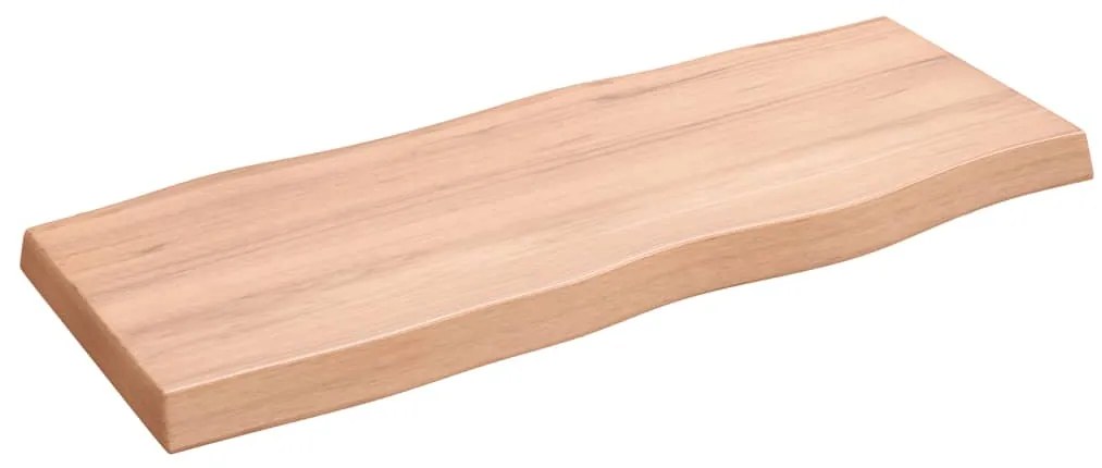 vidaXL Επιφ Τραπεζιού Αν Καφέ 100x40x(2-6)εκ.Ακατέργ. Μασίφ Ξύλο Δρυός