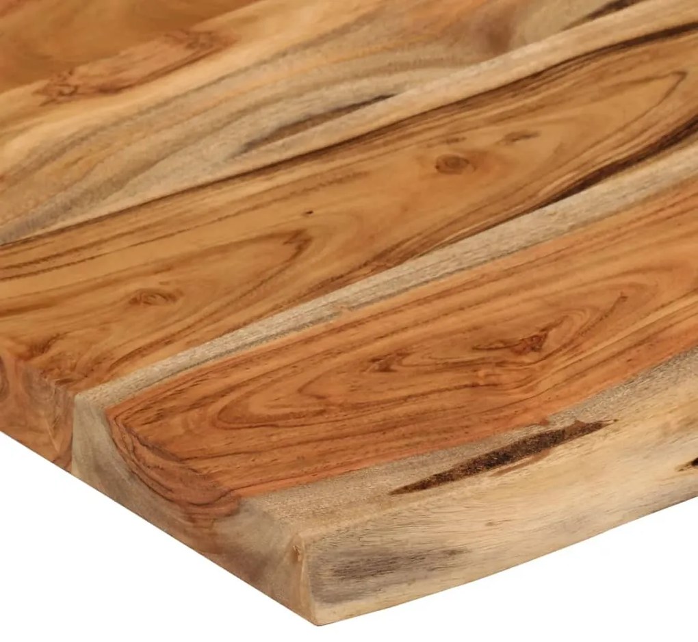 vidaXL Ράφι Επιτοίχιο Ορθ. Live Edge 60x40x3,8 εκ. Μασίφ Ξύλο Ακακίας