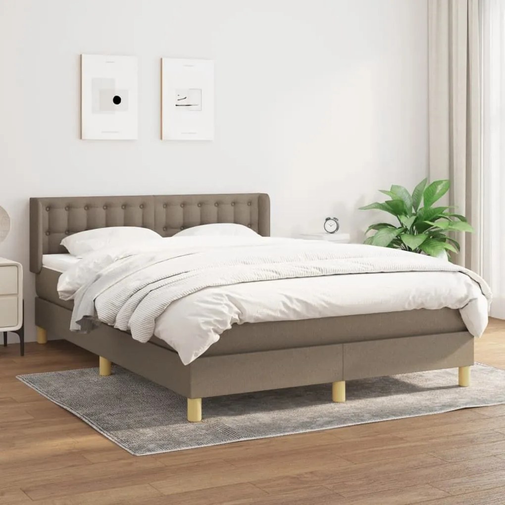 ΚΡΕΒΑΤΙ BOXSPRING ΜΕ ΣΤΡΩΜΑ TAUPE 140X200 ΕΚ. ΥΦΑΣΜΑΤΙΝΟ 3130597