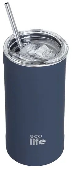Ecolife Θερμός - Ποτήρι Για Καφέ Ανοξείδωτο 500ml Μπλε 33-BO-4126