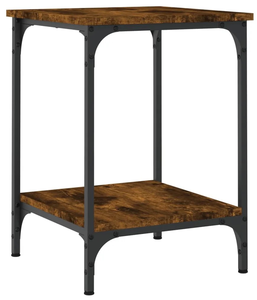 vidaXL Τραπεζάκι Σαλονιού Καπνιστή Δρυς 40 x 40 x 45 εκ. Επεξ. Ξύλο