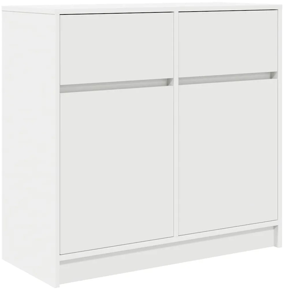 vidaXL Συρταριέρα με Συρτάρια Λευκή 80x34x76 εκ. από Επεξ. Ξύλο