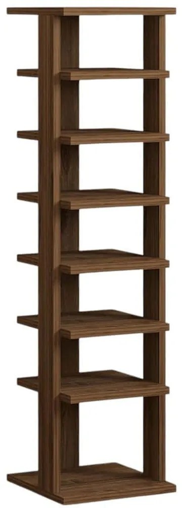 Παπουτσοθήκη Ayka 835PUQ3925 29,6x29,6x110cm Walnut Μοριοσανίδα, Μελαμίνη