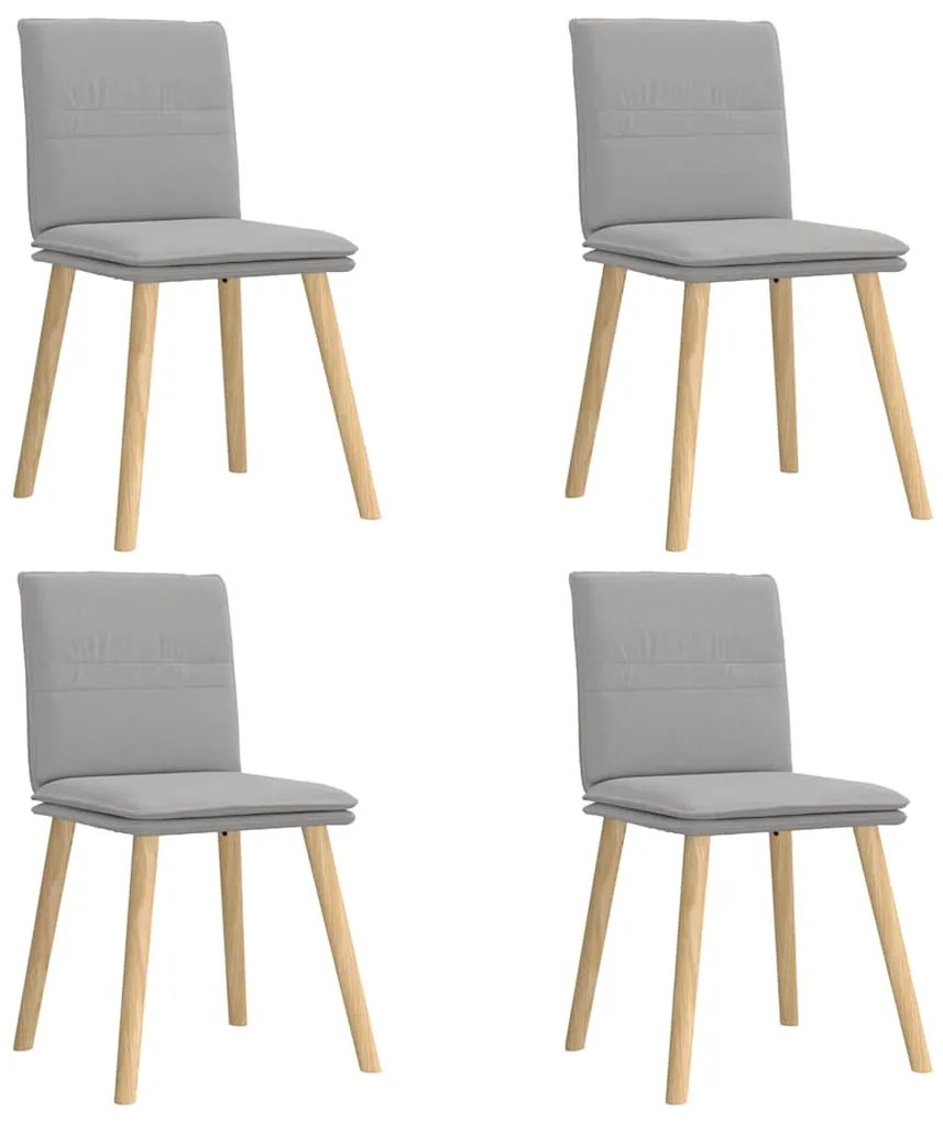 vidaXL Καρέκλες τραπεζαρίας 4 τεμ Cloud Grey Fabric