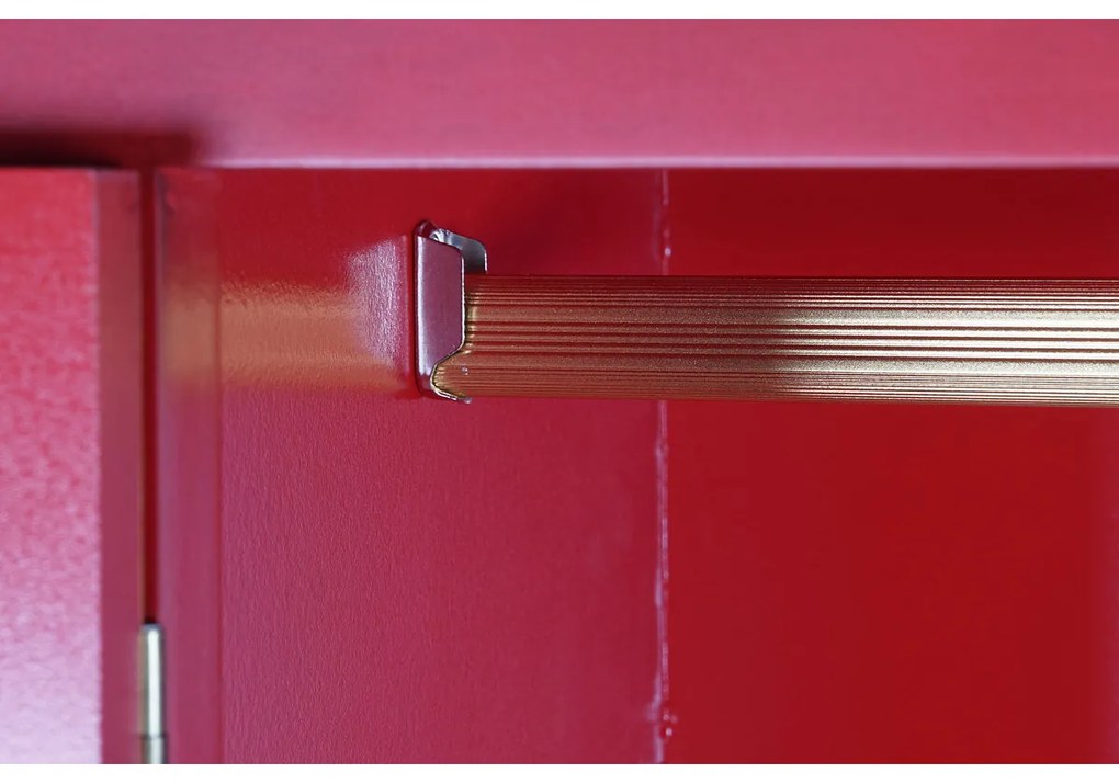 Ντουλάπι DKD Home Decor 85,5 x 50,5 x 186,2 cm Έλατο Κόκκινο Ξύλο MDF