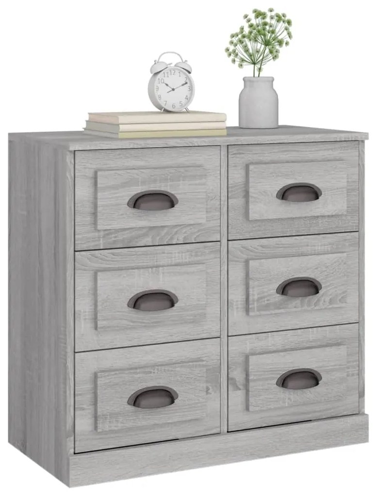 vidaXL Μπουφές Γκρι Sonoma 70x35,5x67,5 εκ. από Επεξεργασμένο Ξύλο