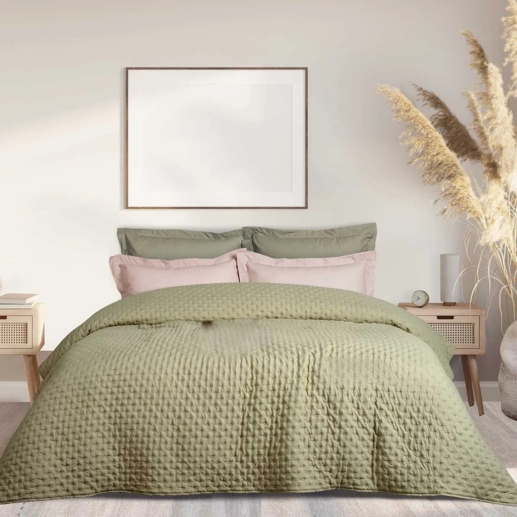 Κουβερλί Υπέρδιπλο (220x240) Das Home Happy 9629 Olive