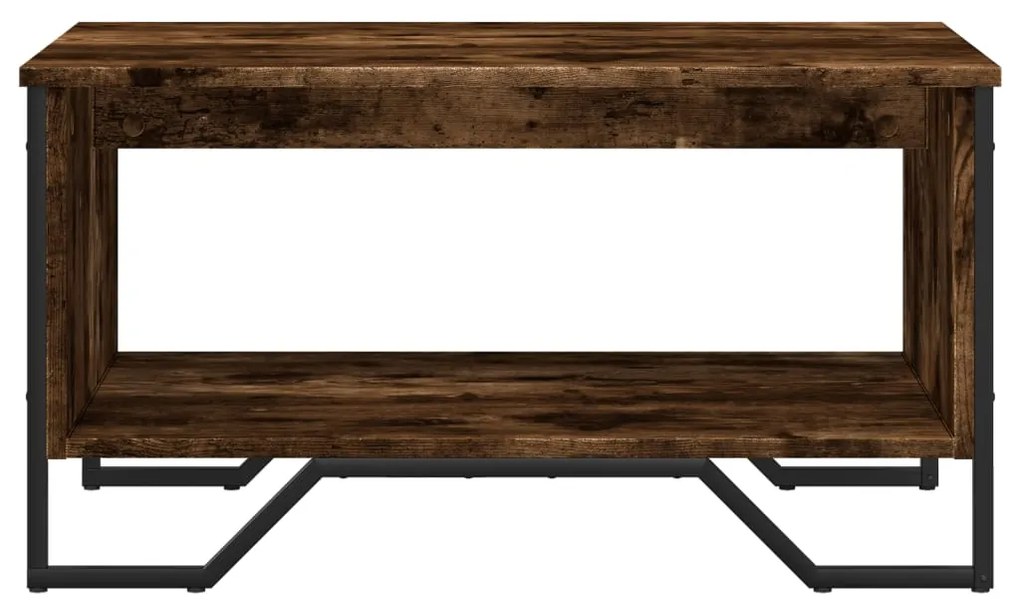 vidaXL Τραπεζάκι Σαλονιού Καπνιστή Δρυς 75x51x40 εκ. Επεξεργ. Ξύλο