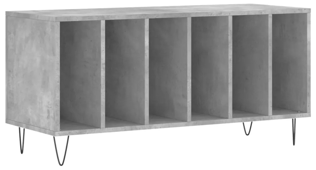 vidaXL Έπιπλο Δίσκων Γκρι Σκυροδέματος 100x38x48 εκ Επεξεργασμένο Ξύλο