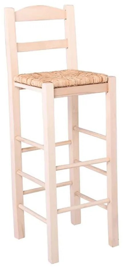 Σκαμπό Bar Ψάθα 42R Σίφνος Ρ980,0 Άβαφο Αβίδωτο 35x35x106cm Wood, Mat