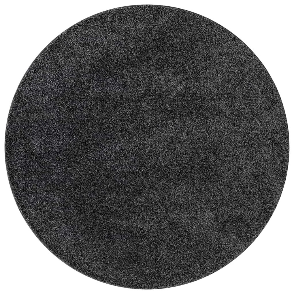 vidaXL Χαλί Σκούρο γκρι 120 x 120 cm Πολυπροπυλένιο