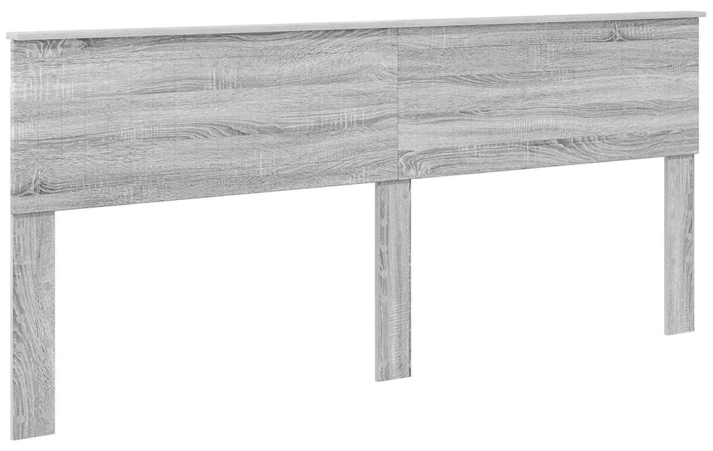 vidaXL Κρεβάτι Αποθήκης Γκρίζο Σονομα 200 x 200 cm Επεξεργασμένο ξύλο