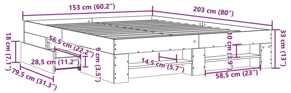 ΠΛΑΙΣΙΟ ΚΡΕΒΑΤΙΟΥ ΛΕΥΚΟ 160X200 ΕΚ. ΕΠΕΞΕΡΓΑΣΜΕΝΟ ΞΥΛΟ 3295464