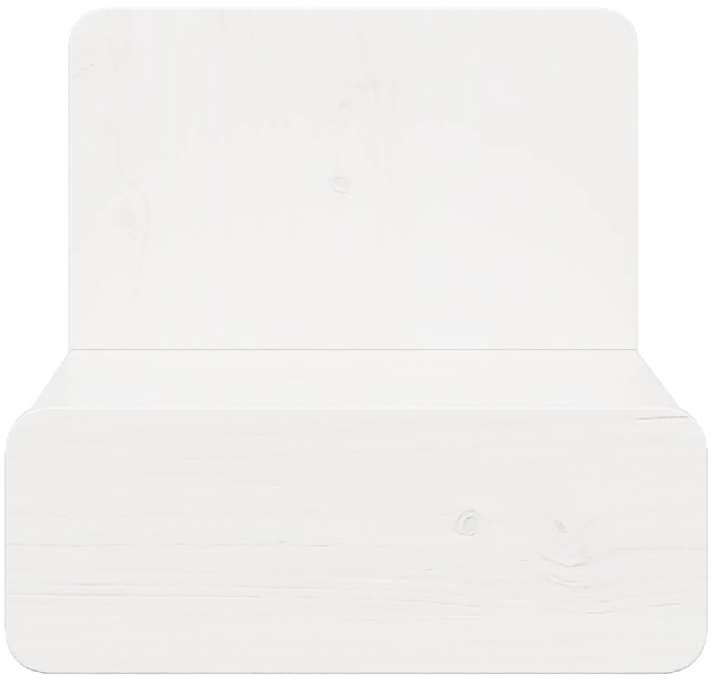 vidaXL Κομοδίνο με συρτάρι Λευκό 44 x 32.5 x 40 εκ. Μασίφ ξύλο πεύκου