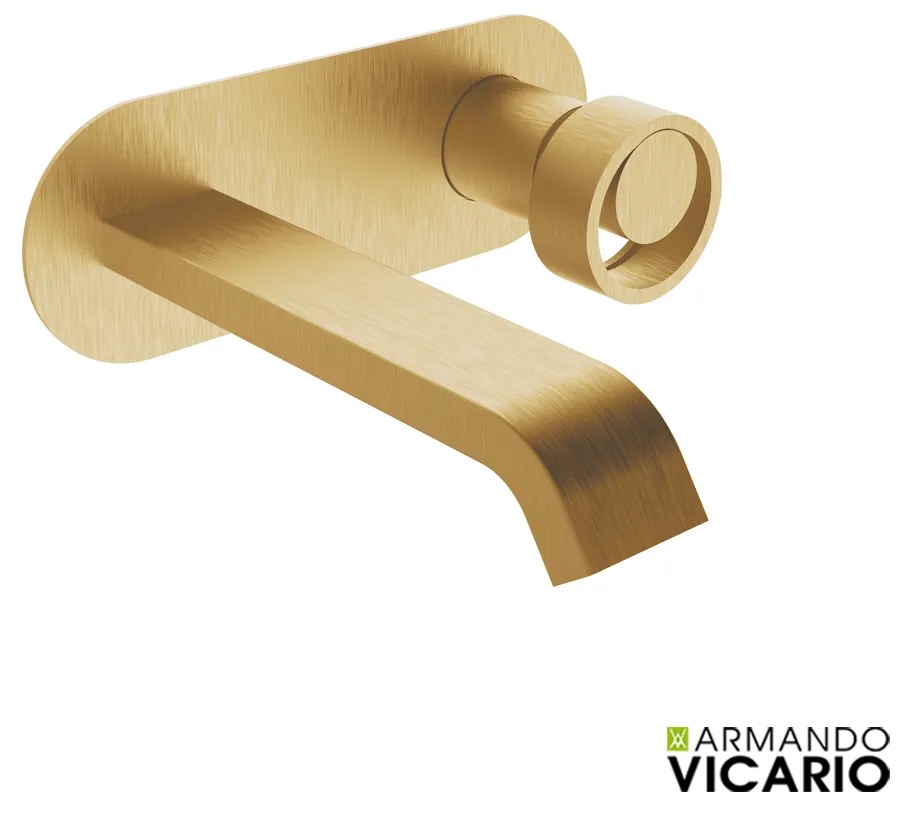 Μπαταρία Νιπτήρα Τοίχου Halo Vicario Brushed Gold 515045-201