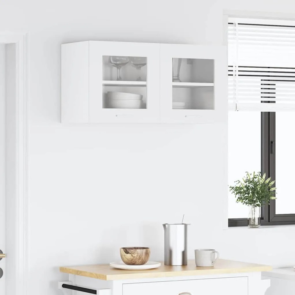 vidaXL Κρεμαστό ντουλάπι Λευκό 80 x 31 x 40 εκ Επεξεργασμένο ξύλο