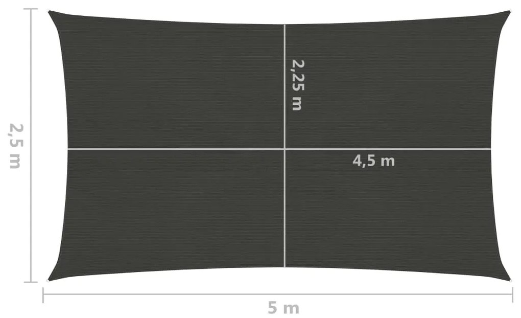 ΠΑΝΙ ΣΚΙΑΣΗΣ ΑΝΘΡΑΚΙ 2,5 X 5 Μ. ΑΠΟ HDPE 160 ΓΡ./Μ² 311071