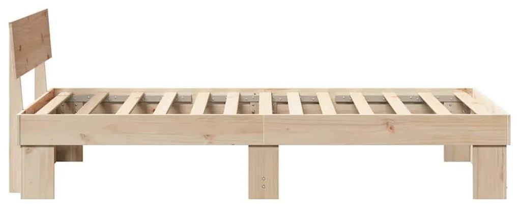 vidaXL Σκελετός Κρεβατιού Καφέ 80 x 200 cm Μασίφ ξύλο πεύκου