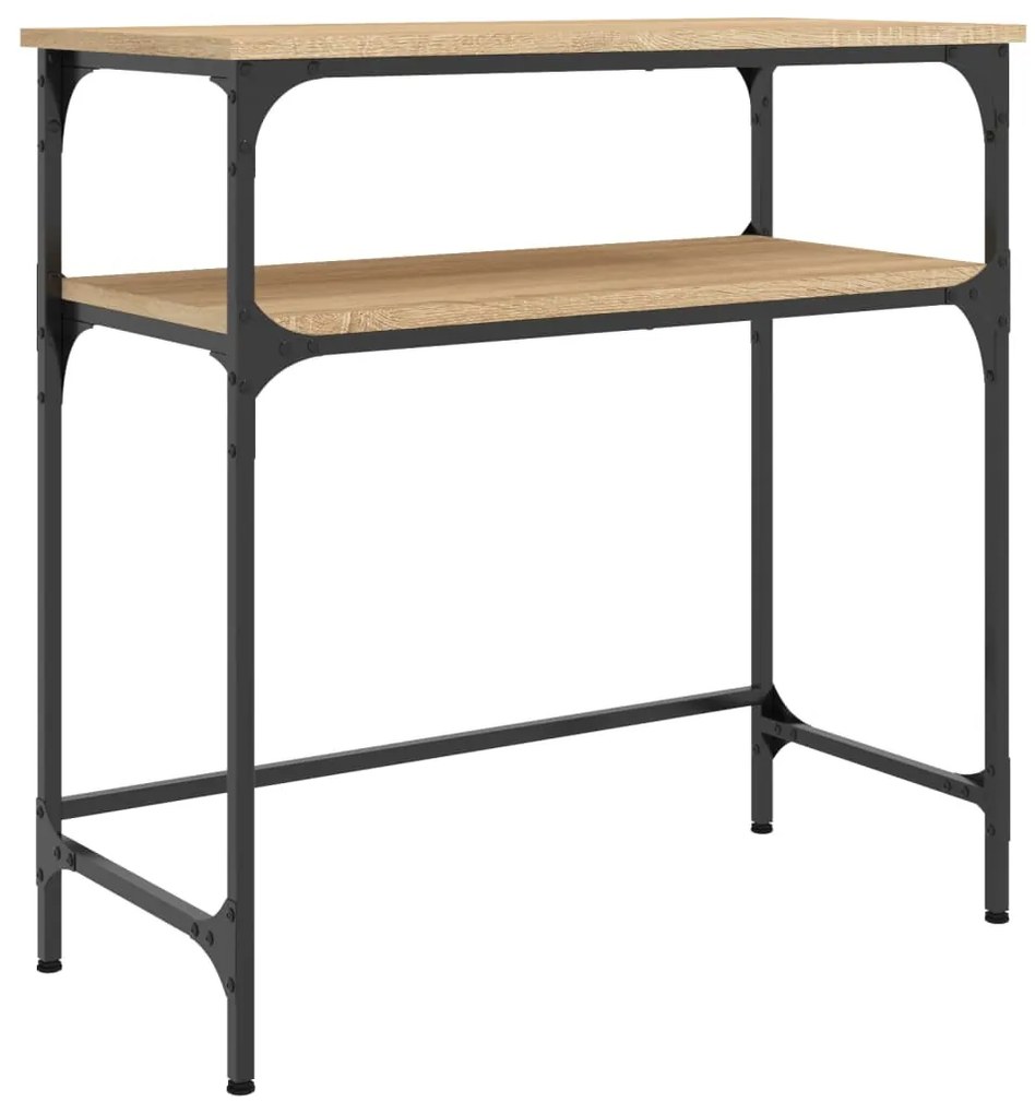 vidaXL Τραπέζι Κονσόλα Sonoma Δρυς 75x35,5x75 εκ. Επεξεργασμένο Ξύλο