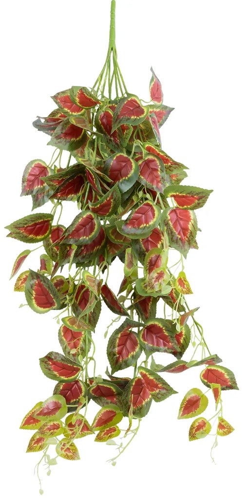 GloboStar® Artificial Garden COLEUS HANGING BRANCH 20255 Τεχνητό Διακοσμητικό Κρεμαστό Φυτό Κολέος Υ90cm