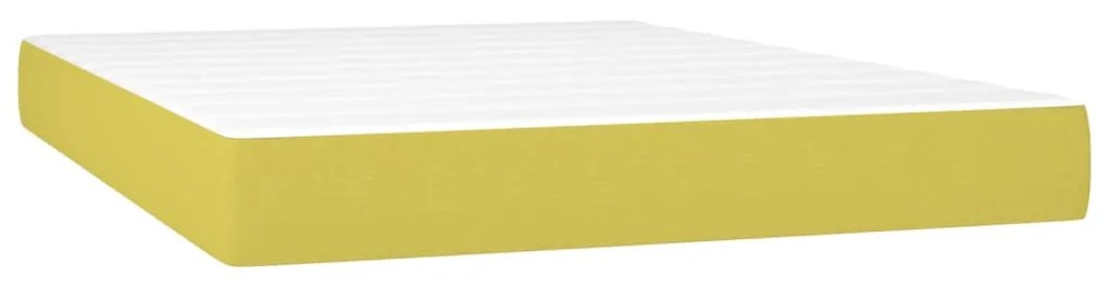 vidaXL Στρώμα με Pocket Springs Πράσινο 140x190x20 εκ. Υφασμάτινο