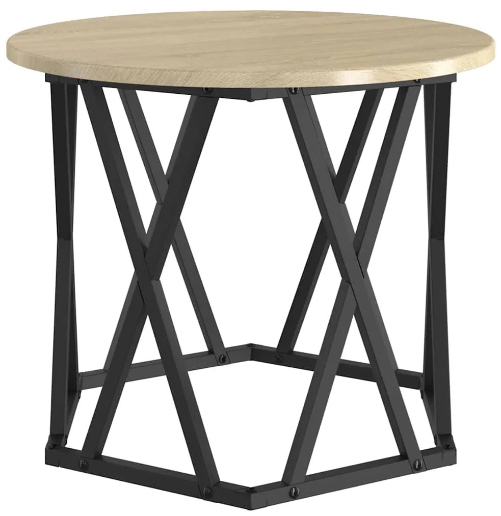 vidaXL Τραπεζάκι Πλευράς 2 pcs Sonoma Δρυς 50 x 50 x 40 cm