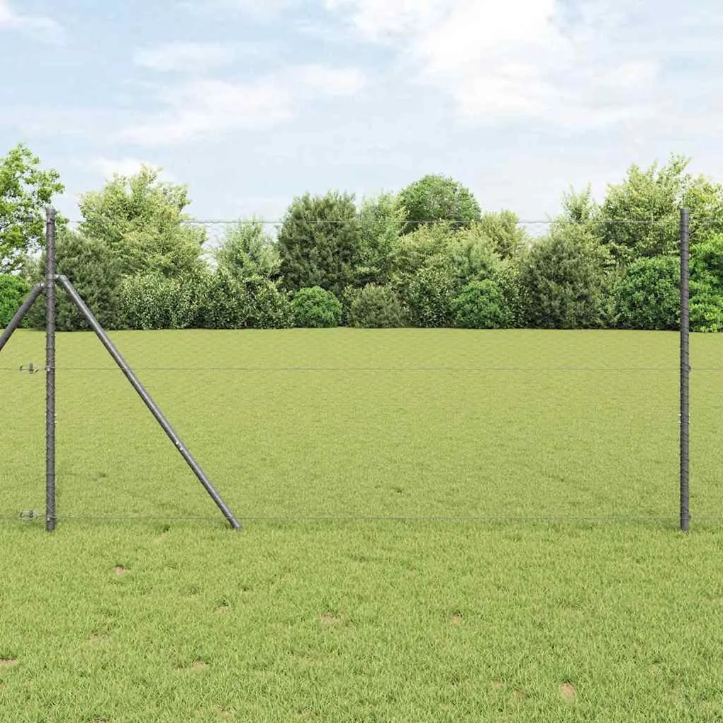 vidaXL Εξαγωνικός φράχτης Γκρι 1.2 x 50 m Ατσάλι
