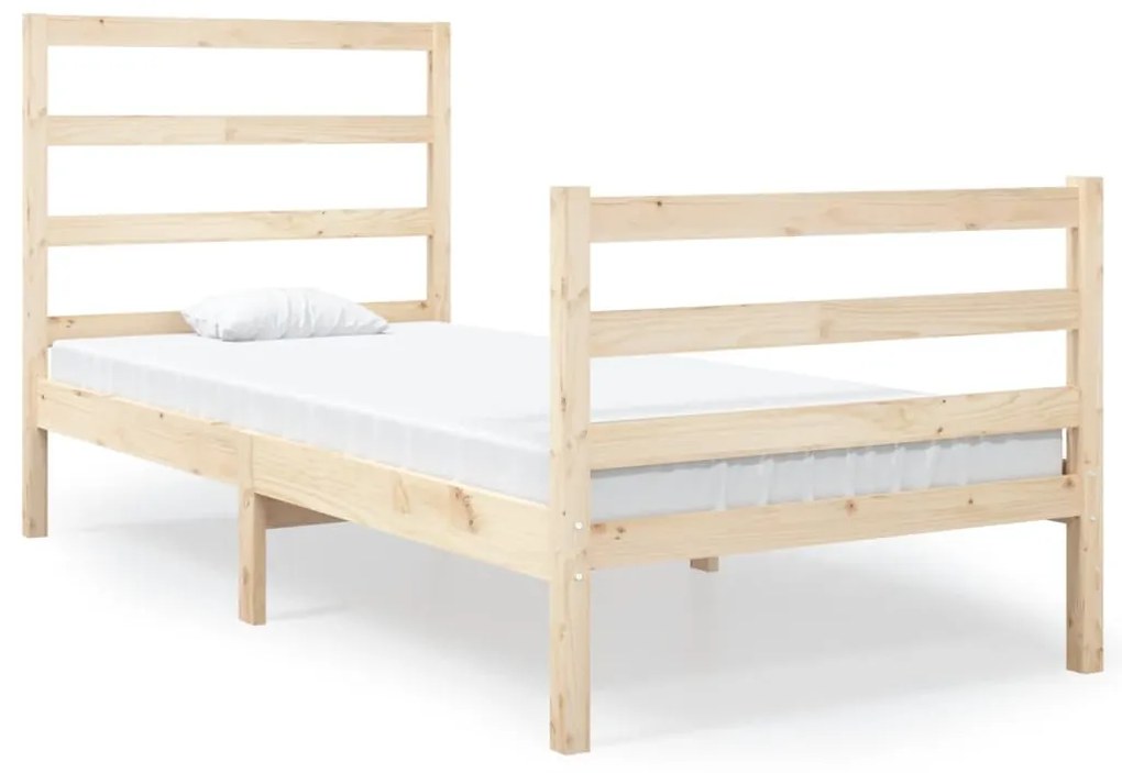 vidaXL Πλαίσιο Κρεβατιού 75x190 εκ. από Μασίφ Πεύκο 2FT6 Small Single