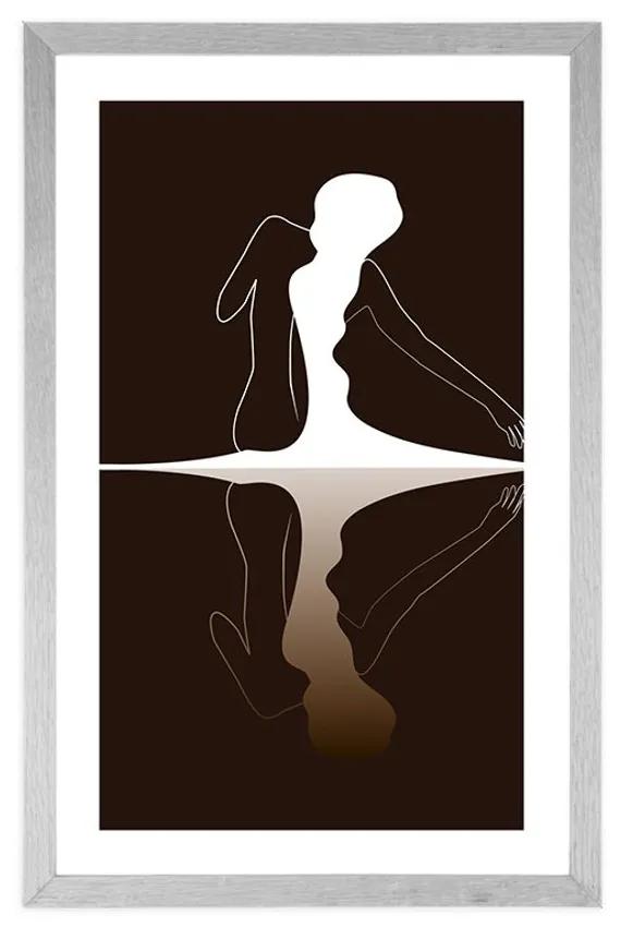 Αφίσα με πασπαρτού Γυναικείο μυστικό - 40x60 black