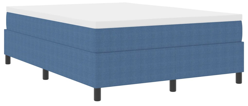 vidaXL Κρεβάτι με Πλαίσιο και Στρώμα Μπλε 140x200 cm Βελουτέ