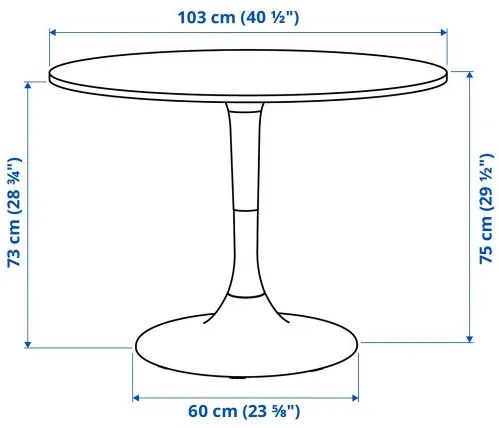 DOCKSTA/GRONSTA τραπέζι και 4 καρέκλες, 103 cm 995.488.40