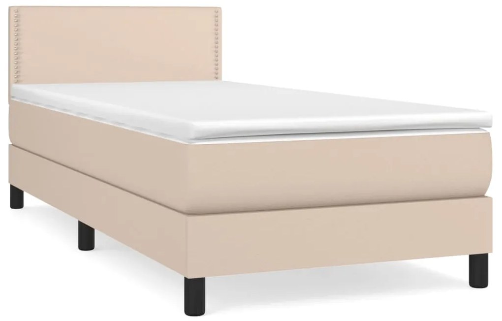 ΚΡΕΒΑΤΙ BOXSPRING ΜΕ ΣΤΡΩΜΑ ΚΑΠΟΥΤΣΙΝΟ 90X190ΕΚ.ΑΠΟ ΣΥΝΘ. ΔΕΡΜΑ 3141040