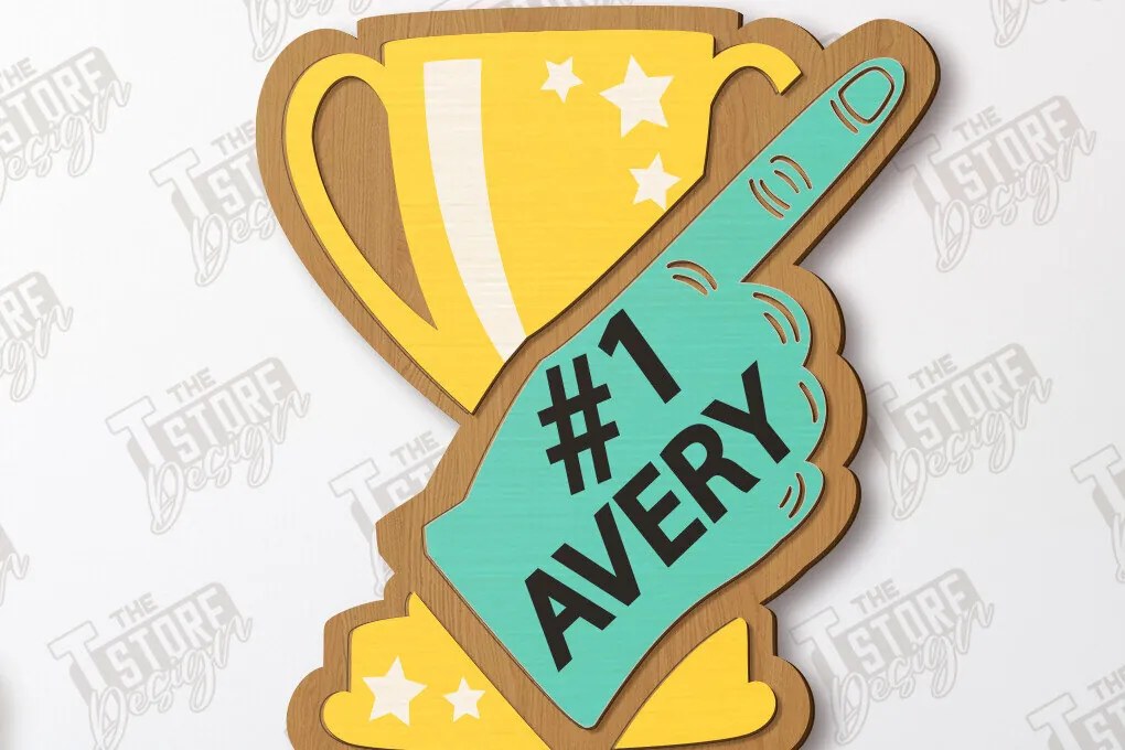 Σετ των 2 Intra απο ξύλο plywood 3mm-4mm πάχος Σήμα μαζορέτα | Εξατομικευμένη επιγραφή Δίασταση 30x20 cm INTRAFABR-118475748