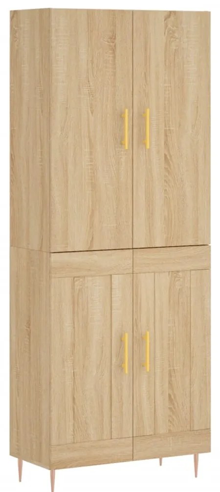 vidaXL Ντουλάπι Sonoma δρυς 69,5 x 34 x 180 εκ. από Επεξεργασμένο Ξύλο