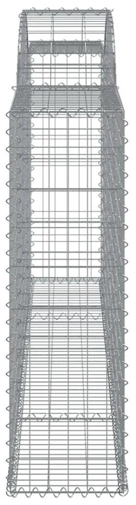 Συρματοκιβώτια Τοξωτά 30 τεμ. 300x30x100/120 εκ. Γαλβαν. Ατσάλι - Ασήμι