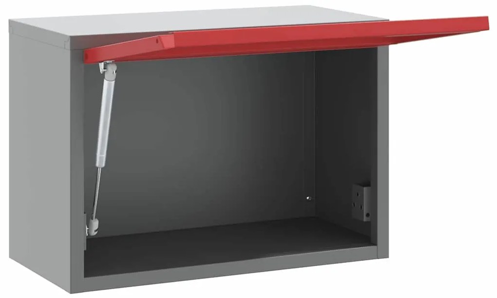 vidaXL Ντουλάπα Εργαλείων Κόκκινο και γκρι 50 x 25 x 35 εκ.