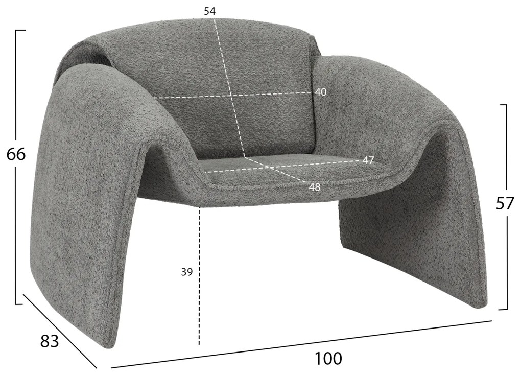 ΠΟΛΥΘΡΟΝΑ LAFORGE HM9679.01 ΓΚΡΙ ΥΦΑΣΜΑ-ΜΕΤΑΛΛΙΚΟΣ ΣΚΕΛΕΤΟΣ 100x83x66Υεκ. - 0535302 - HM9679.01