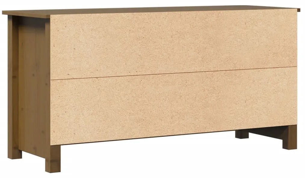 vidaXL Έπιπλο Τηλεόρασης Μελί Καφέ 103x36,5x52εκ από Μασίφ Ξύλο Πεύκου