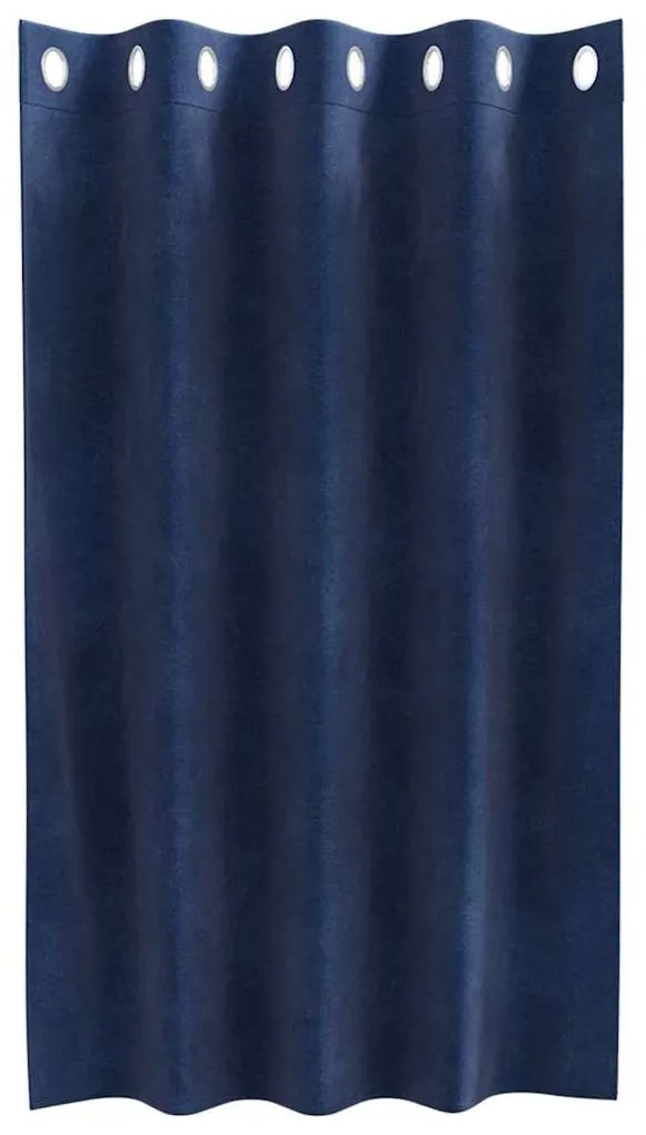 vidaXL Κουρτίνες με κουρτίνες 2 pcs Σκούρο Μπλε 140 x 140 cm Βελούδο